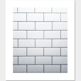 Subway tile (white) Posters and Art